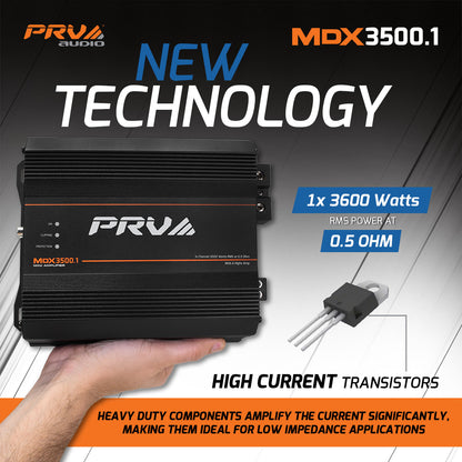 PRV MDX3500.1 0.5 Ohm Amplifier