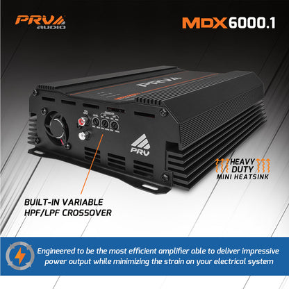 PRV MDX6000.1 0.5 Ohm Amplifier