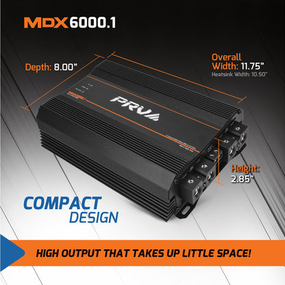 PRV MDX6000.1 0.5 Ohm Amplifier