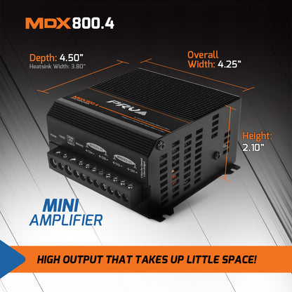 PRV MDX800.4 2 Ohm Amplifier