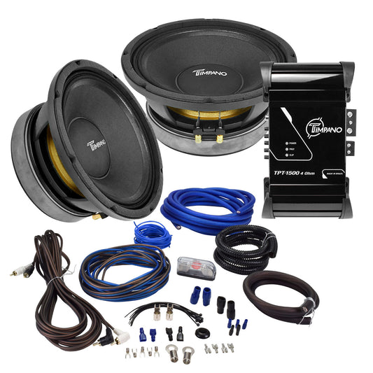 1500 Watts Dual 10" Midrange Bundle