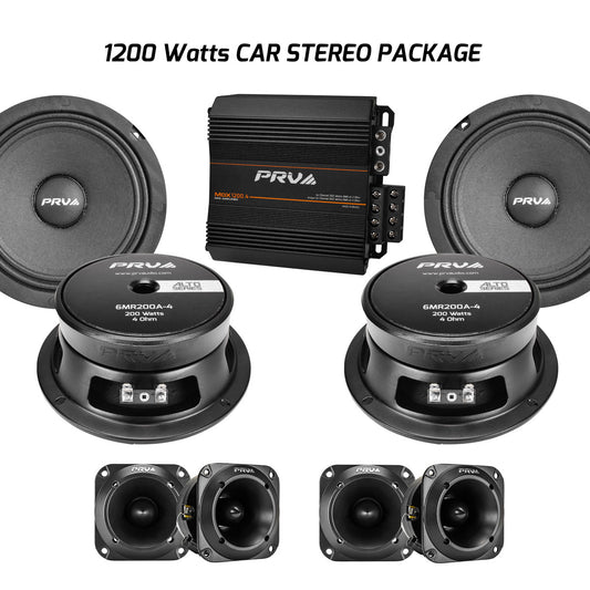 PRV 1200 Watts Car Stereo Bundle