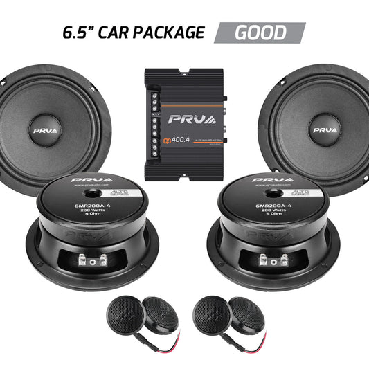 6.5” PRO Audio Speakers & Tweeters + Amplifier Bundle