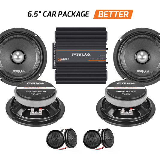 6.5” PRO Audio Bullet Speakers & Tweeters + Amplifier Bundle