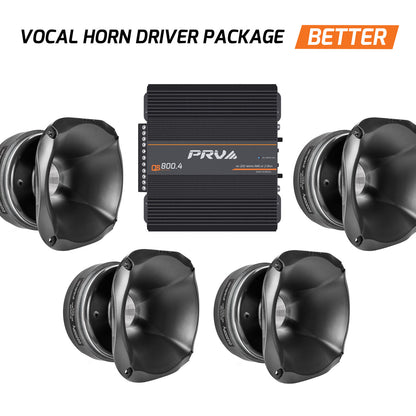 2” Midrange Slim Horn Drivers + Amplifier Bundle