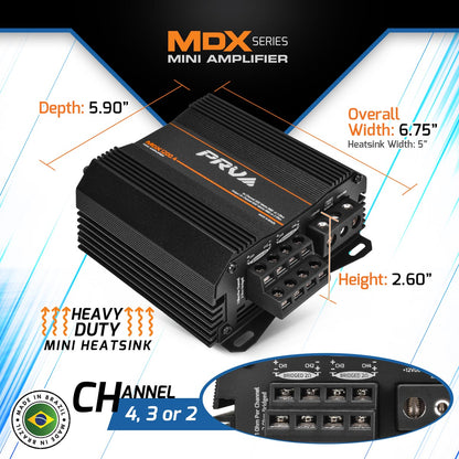 PRV MDX1200.4 1 Ohm Amplifier