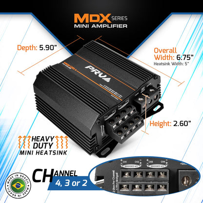 PRV MDX1200.4 2 Ohm Amplifier