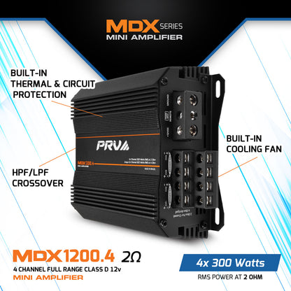 PRV MDX1200.4 2 Ohm Amplifier