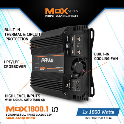 PRV MDX1800.1 1 Ohm Amplifier