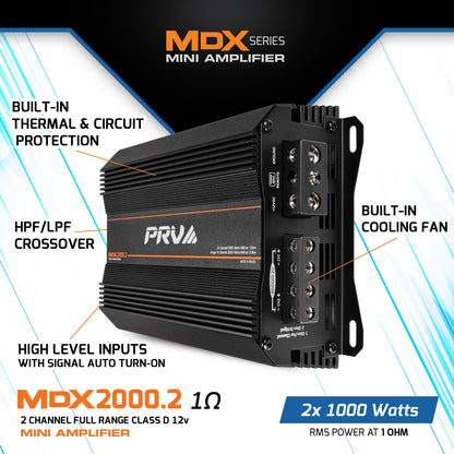 PRV MDX2000.2 1 Ohm Amplifier