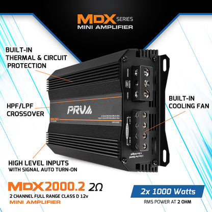 PRV MDX2000.2 2 Ohm Amplifier