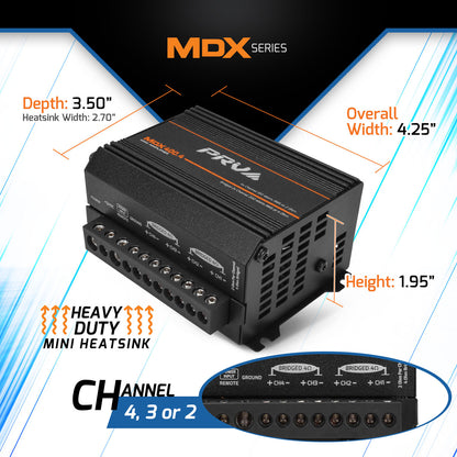 PRV MDX400.4 2 Ohm Amplifier