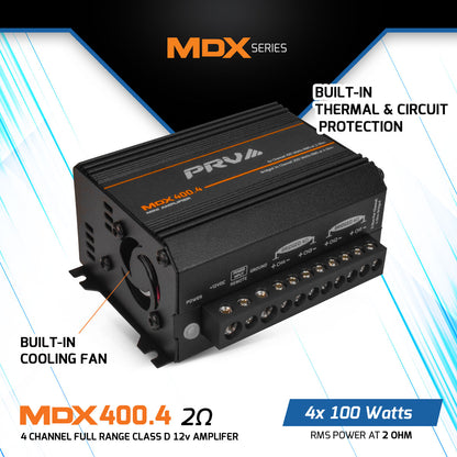 PRV MDX400.4 2 Ohm Amplifier