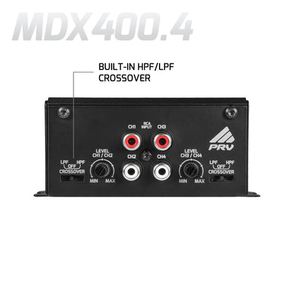PRV MDX400.4 2 Ohm Amplifier