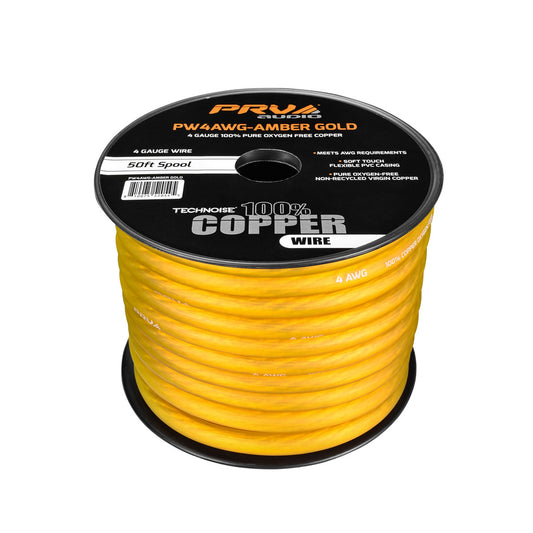 PRV PW4AWG-AMBER GOLD 50ft Roll