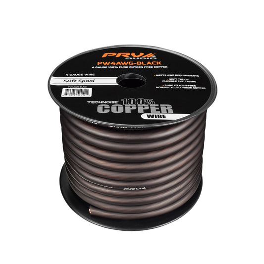 PRV PW4AWG-BLACK 50ft Roll