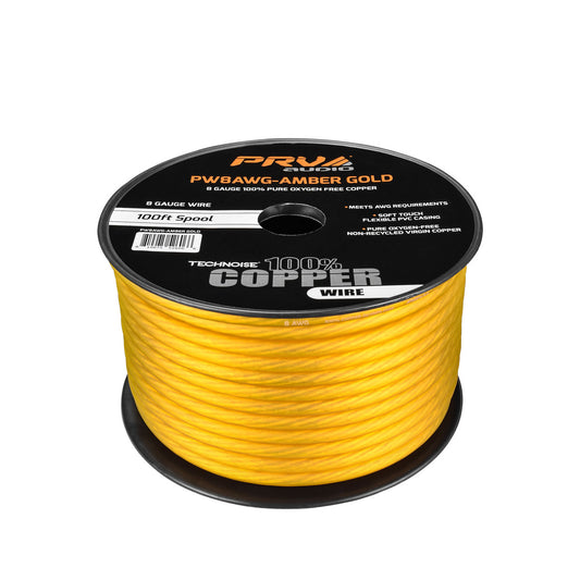 PRV PW8AWG-AMBER GOLD 100ft Roll