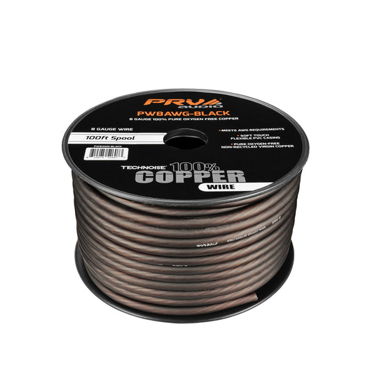 PRV PW8AWG-BLACK 100ft Roll