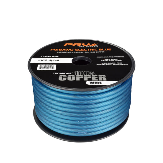 PRV PW8AWG-ELECTRIC BLUE 100ft Roll