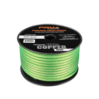 PRV PW8AWG-NEON GREEN 100ft Roll