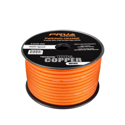 PRV PW8AWG-ORANGE 100ft Roll