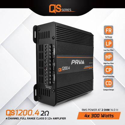 PRV QS1200.4 2 Ohm Amplifier