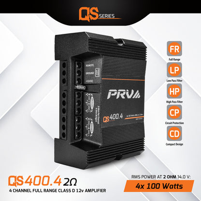 PRV QS400.4 2 Ohm Amplifier