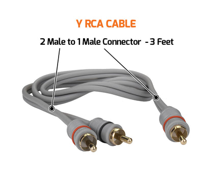PRV 2 Male to 1 Male Y RCA Cable