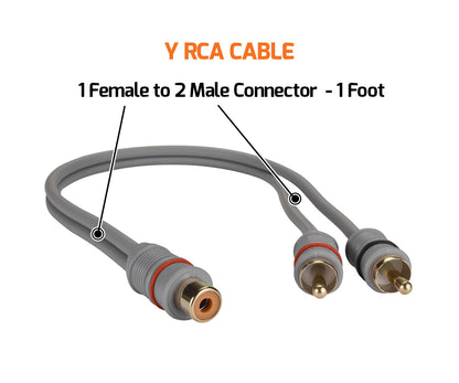 PRV 1 Female to 2 Male Y RCA Cable