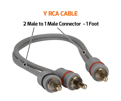 PRV 2 Male to 1 Male Y RCA Cable