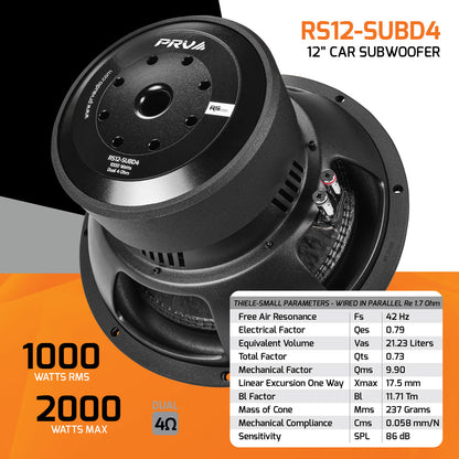 PRV RS12-SUBD4 Subwoofer