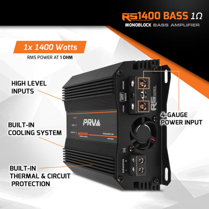 PRV RS1400 BASS 1 Ohm Amplifier