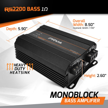 PRV RS2200 BASS 1 Ohm Amplifier