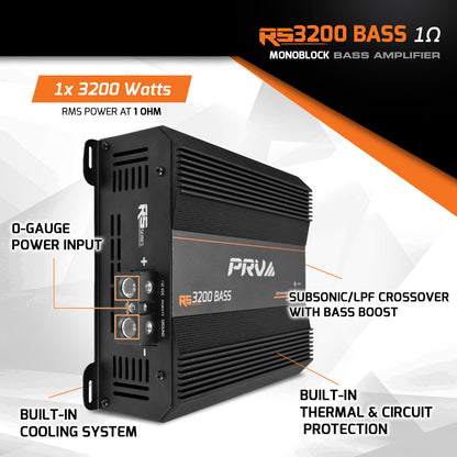PRV RS3200 BASS 1 Ohm Amplifier