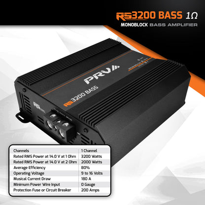 PRV RS3200 BASS 1 Ohm Amplifier