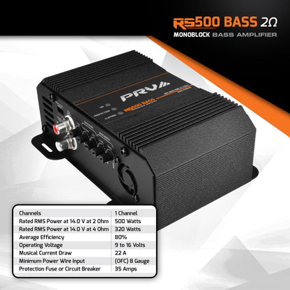 PRV RS500 BASS 2 Ohm Amplifier