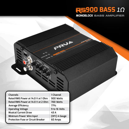 PRV RS900 BASS 1 Ohm Amplifier
