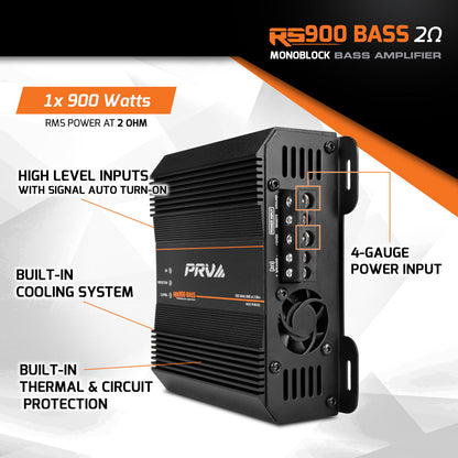 PRV RS900 BASS 2 Ohm Amplifier