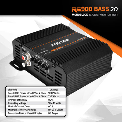 PRV RS900 BASS 2 Ohm Amplifier