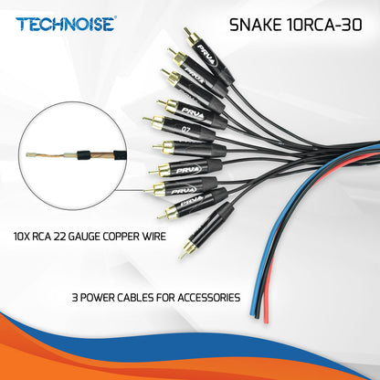 PRV SNAKE 10RCA-30 RCA Cable