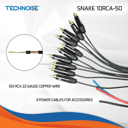 PRV SNAKE 10RCA-50 RCA Cable