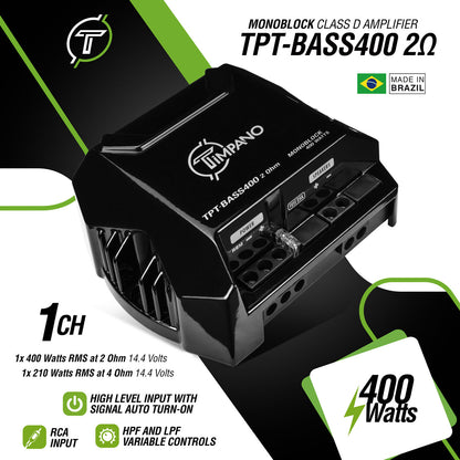 TPT-BASS400 2 Ohm Amplifier FREE GIFT