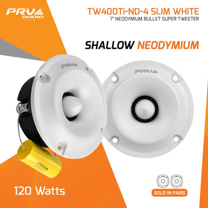 PRV TW400Ti-Nd-4 SLIM WHITE (PAIR) Tweeter