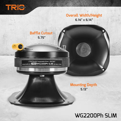 PRV WG2200Ph SLIM Driver + Horn Combo