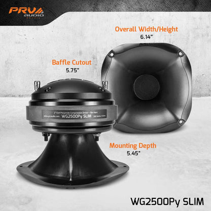 PRV WG2500Py SLIM Driver + Horn Combo