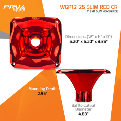 PRV WGP12-25 SLIM RED CR Waveguide