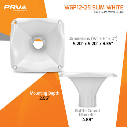 PRV WGP12-25 SLIM WHITE Waveguide