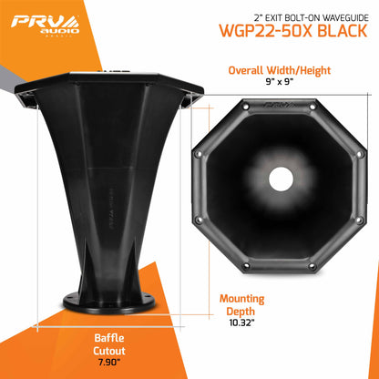 PRV WGP22-50X BLACK Waveguide