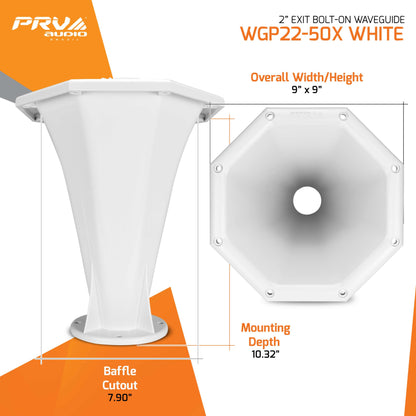 PRV WGP22-50X WHITE Waveguide