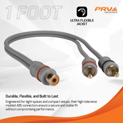PRV 1 Female to 2 Male Y RCA Cable
